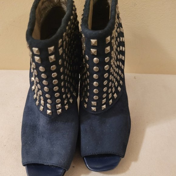 Kenneth Cole Reaction Women's Shoes Ankle Boots Size 7M Studded Blue Ope… - Picture 1 of 9